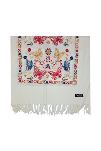 EVoStyle Imperial Elegance Scarf F35-1 – 100% Wool, Embroidered, Size 80 × 180 cm