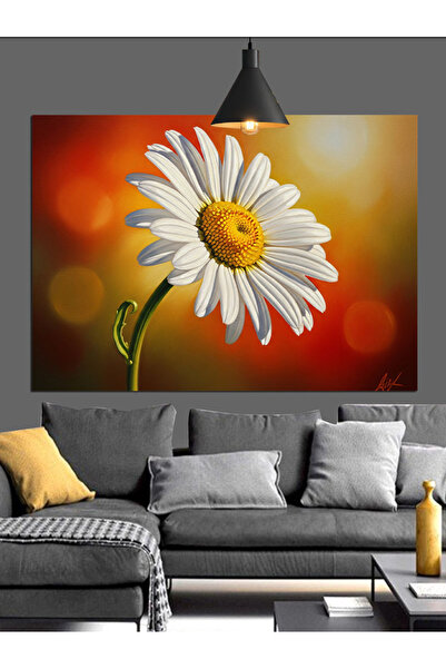 KanvasSepeti Papatya Çiçek Pictură în ulei de înaltă calitate texturat Canvas...