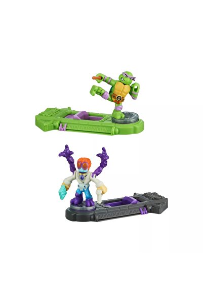 Moose Toys مجموعة مجسمات سلاحف النينجا الصغيرة من أكيدو دوناتيلو ضد باكستر ستوكمان