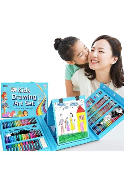 Generic 208 Piece Art Supplies Drawing Art Kit for Kids - Blue
