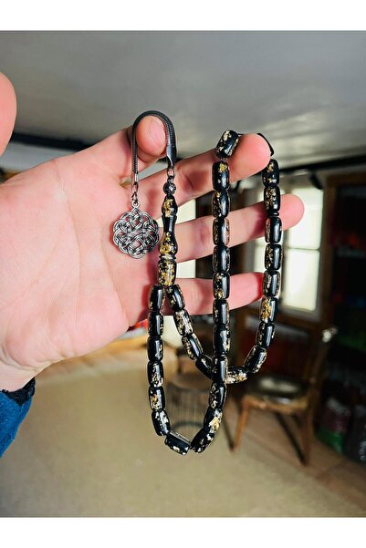 TTS TÜRK TESBİH SANATI Gold Particle Rosary, Gold Leaf Rosary