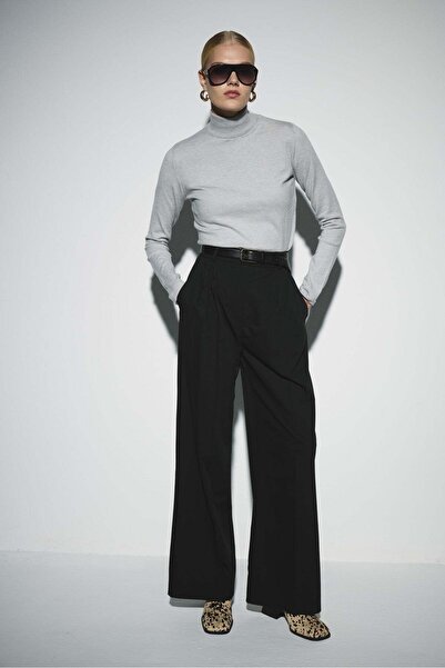 Tailors Room Mock Neck Sweater - Gray