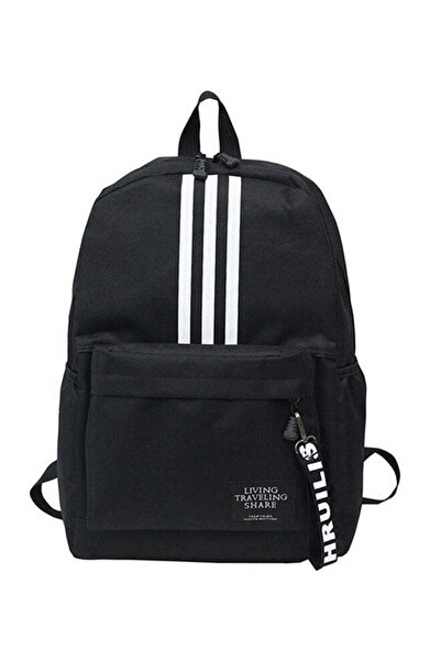 Generic Zipper Closure Backpack Black