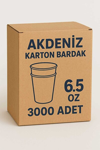 Akdeniz 6.5 KARTON BARDAK 3000 ADET
