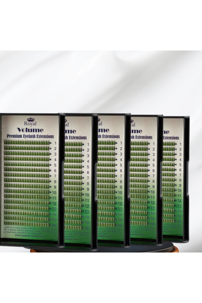 Royal Pachet Extensii de Gene Premium Volume 2D – Curbură C, 0.12 mm (9–13 mm), 5 cutii