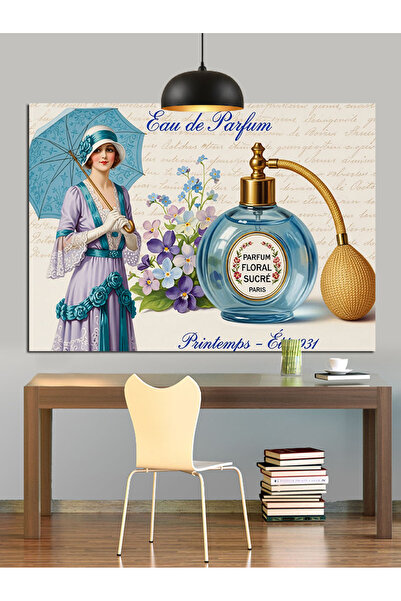 KanvasSepeti Flacon de parfum Pictură în ulei de înaltă calitate texturat Can...