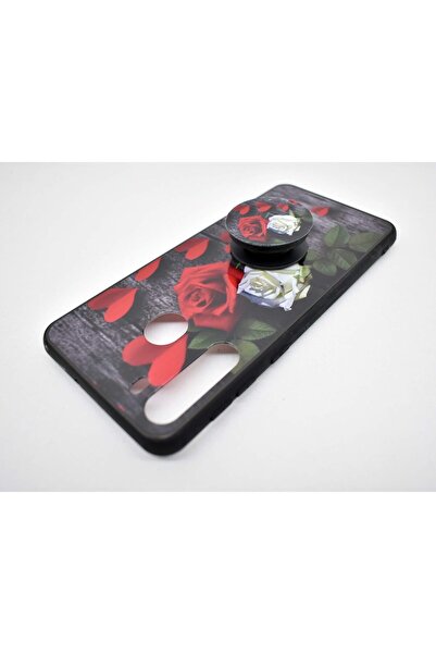 Generic Stylish Back Cover with Stand for Samsung Galaxy A21 (Red and Black)