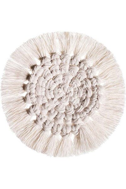 Generic Round Cotton Braid Thicken Non-Slip Placemat Cup Pad