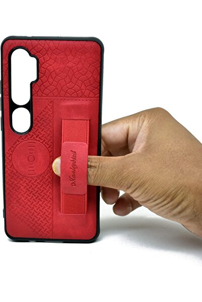 Generic Leather Case with Stand for Xiaomi Mi Note 10 (Red) -