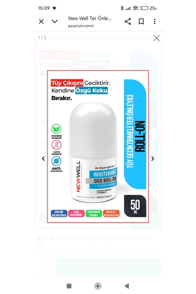 New Well Roll-On Beyazlatıcı Etkili 50 ML