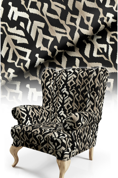 CANİLA OTANTİK ZEBRA MOTİFLİ DİJİTAL BASKILI DÖŞEMELİK KUMAŞ