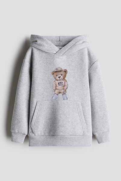kinderos με κουκούλα Αρκουδάκι με τύπωμα Παχύ παιδικό φούτερ - 26K 1629