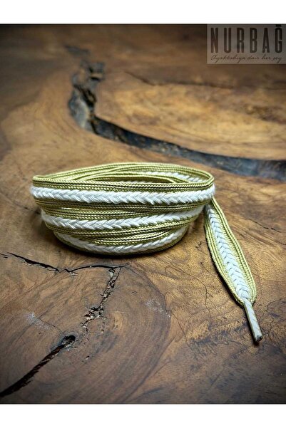 NURBAĞ DOKUMA Green White Hair Braid 100 cm Tie