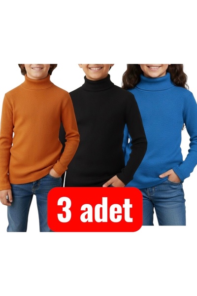 Bcrkids 3 Pieces Ribbed Knit Turtleneck Children's Bady