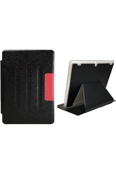 Other PU leather folio with stand for Lenovo Tab 2 A10-30 10.1-inch - Black and Red