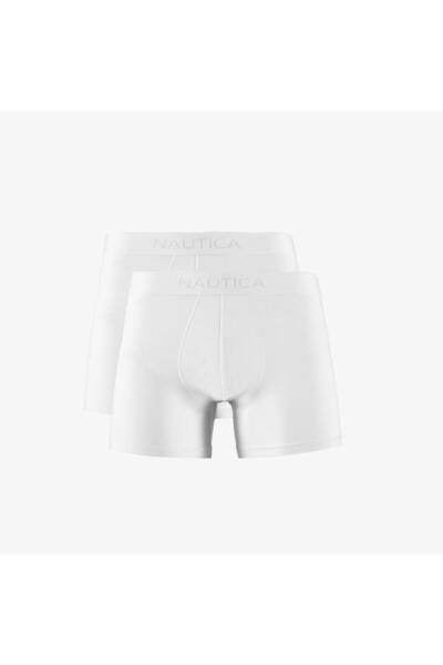Nautica Men's White 2-pack Boxer