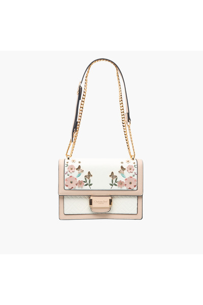 CHARLOTTE حقيبة كروس بودي مزينة بسلسلة من ريد