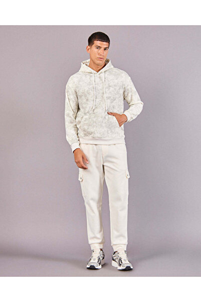 REDTAG Men White Printed Sweatshirt