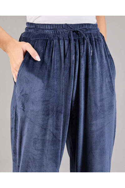 REDTAG Women Navy Plain Jogger Pants