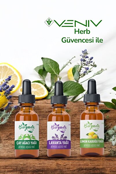 Veniv Herb مجموعة زيوت طبيعية 100% - زيت شجرة الشاي - زيت اللافندر - زيت قشر ...