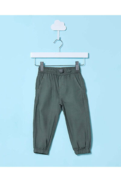 REDTAG Infant Boys Charcoal Poplin Jogger Trousers