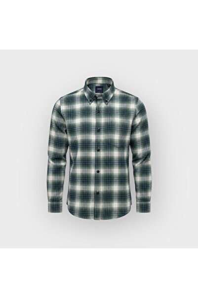 KAMER Regular Fit Winter Long Sleeve Button-Up Collar Plaid Multi-Color Shirt 3870Y