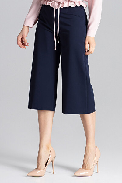 Figl Women's culottes - 7/8 wide leg pants navy blue M655 size L