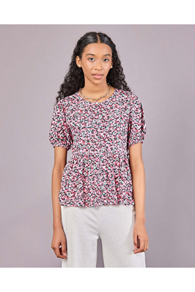 REDTAG بلوزة مطبوعة بالزهور متعددة الألوان للفتيات الكبيرات