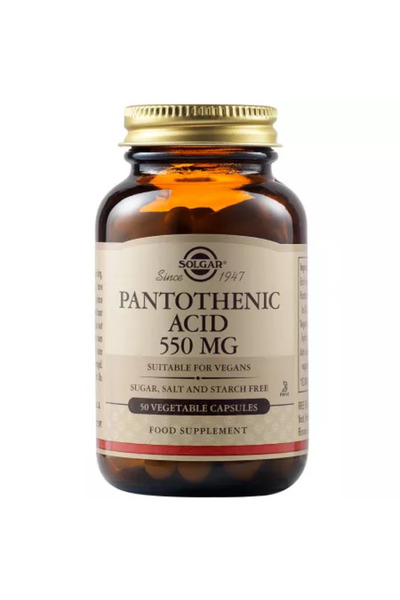 Solgar Pantothenic acid 550mg 50 vegetable capsules