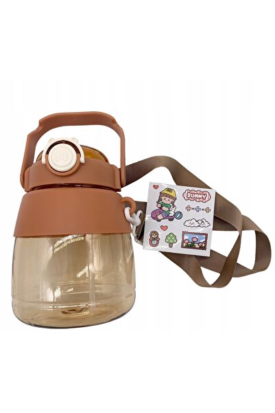 zola Water bottle with straw for children, locking system with lid, 1000 ml