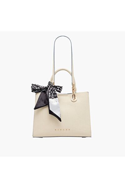 Sisley Textured Crossbody Bag with Scarf Detail