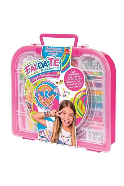 RS Toys Joc frumusete si bijuterii copii, Valiza cu margele colorate si acces...