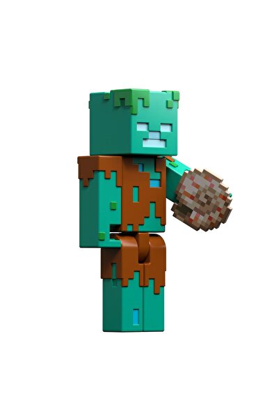 MINECRAFT CRAFT A BLOCK FIGURINA DROWNED 8CM