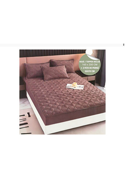 Truva Grup Velvet Bed Cover Type Topper 160x200 cm + 2 Pillowcases – Ultra Soft, Non-Slip