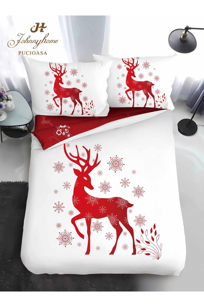 FIONNA.RO Fine Cotton Underwear 1 Person Identical to the Picture Christmas - Red Reindeer