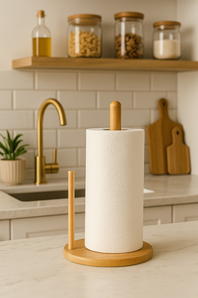 Mottogo Bamboo Paper Towel Holder 29 X 15.5 cm