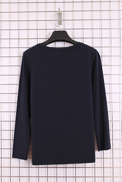 YXL COLLECTION Women's Plus Size Crew Neck Long Sleeve Modal Basic Mother Combed Cotton Blouse