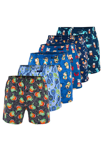 Cornette Men's Cotton Boxer Shorts, Cornette, Logo, Classic Loose Fit, set of 6 pieces