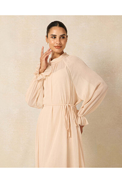 REDTAG Women Pink Bottom Ruffle Maxi Dress