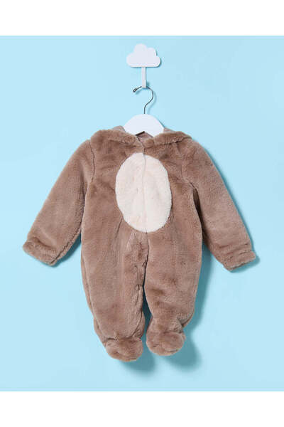 REDTAG معطف بني فاتح منفوش بغطاء رأس