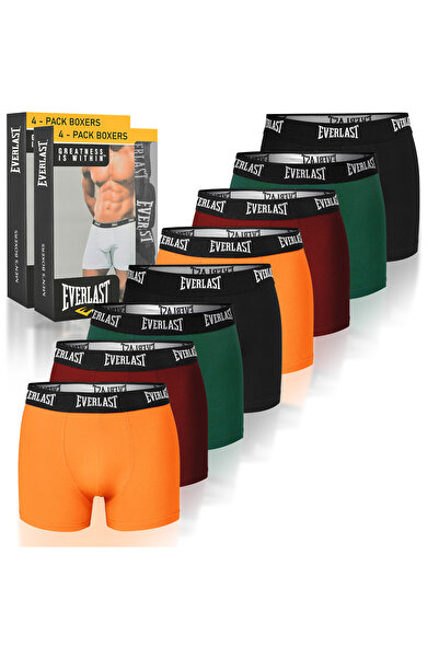 EVERLAST Men's Cotton Boxer Shorts, Everlast, Logo, Multicolor, set of 8 pieces