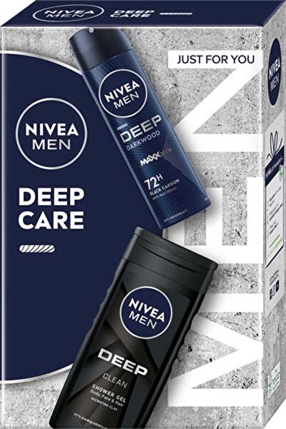 NIVEA Set: Gel de dus MEN Deep 250 ml + Deodorant spray MEN Deep 150 ml