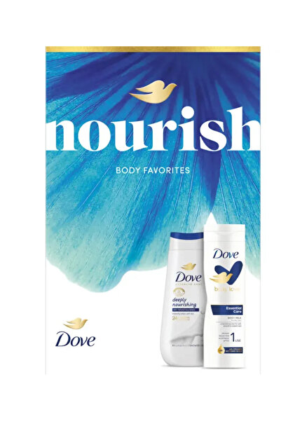 Dove Set Cadou Advanced Care Gel de duș Deeply Nourishing 225ml și Lapte esen...