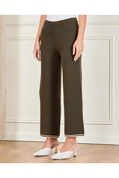 REDTAG Women Olive Knitted Trousers