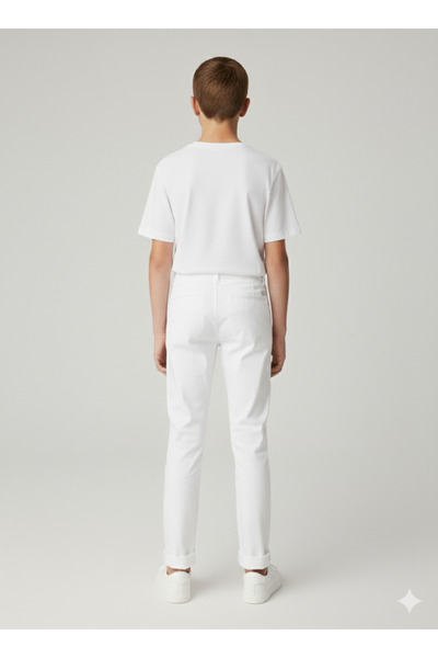 rois Boys' Stretch White Pants
