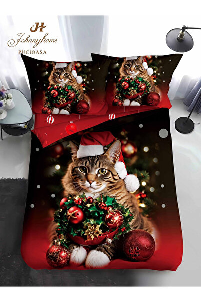 FIONNA.RO Fine Cotton Underwear 1 Person Identical to the Picture Christmas - The Cat and the Globe