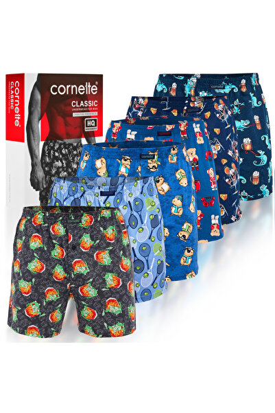 Cornette Men's Cotton Boxer Shorts, Cornette, Logo, Classic Loose Fit, set of 6 pieces