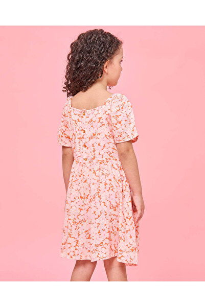 REDTAG Girls Pink Printed Dress