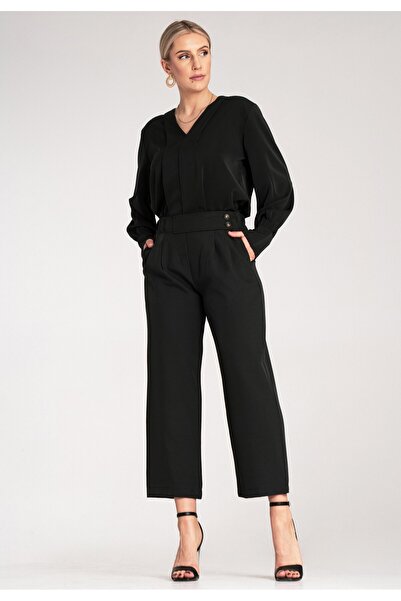 Figl Elegant women's 7/8 trousers - Women's suit trousers - Black trousers M1132 size S/M