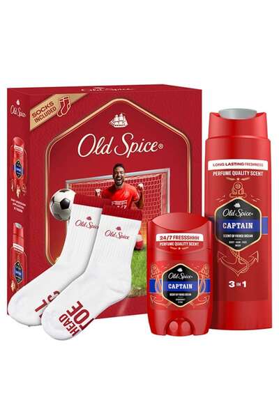 Old Spice Set cadou Fotbalist: deodorant stick Captain 50 ml+ gel de dus Capt...
